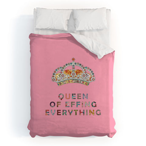 Bianca Green Her Daily Motivation Pink Duvet Cover