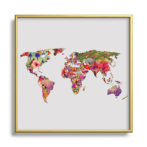 Bianca Green Its Your World Square Metal Framed Art Print