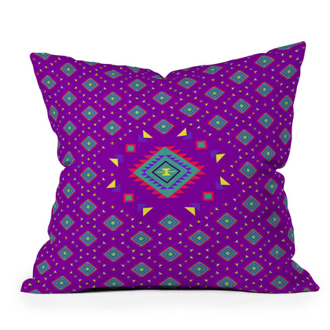 Bianca Green La Joya Lilac Outdoor Throw Pillow