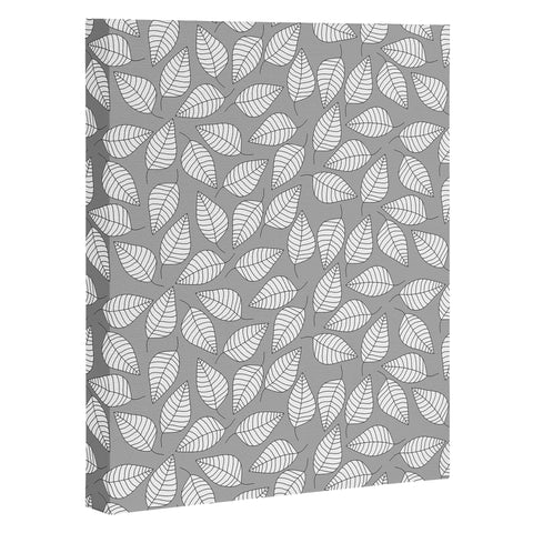 Bianca Green Leafy Art Canvas