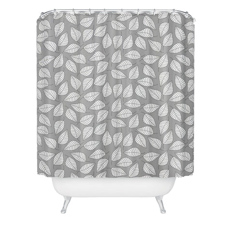 Bianca Green Leafy Shower Curtain