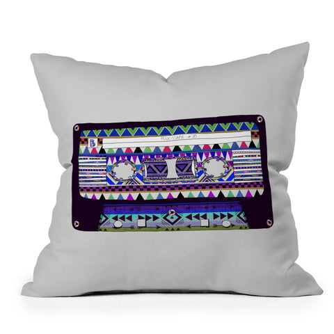 Bianca Green Mix Tape No 10 Outdoor Throw Pillow