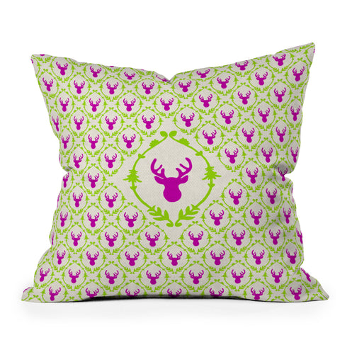 Bianca Green Oh Deer 2 Outdoor Throw Pillow