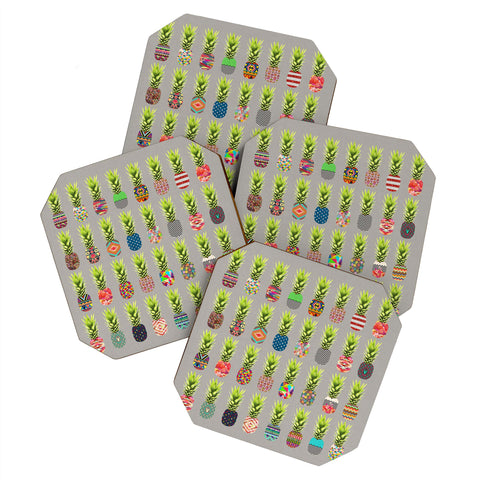 Bianca Green Pineapple Party Coaster Set