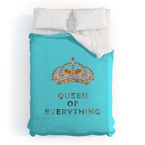 Bianca Green Queen Of Everything Blue Duvet Cover
