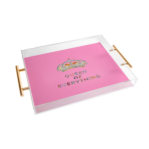 Bianca Green Queen Of Everything Pink Acrylic Tray