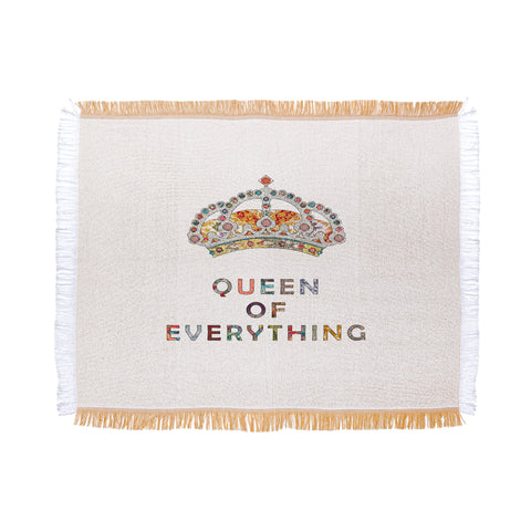 Bianca Green Queen Of Everything Throw Blanket
