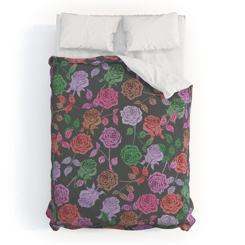 Bianca Green Roses Vintage Duvet Cover