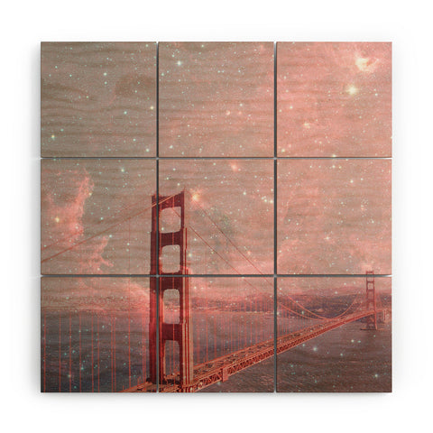 Bianca Green Stardust Covering San Francisco Wood Wall Mural