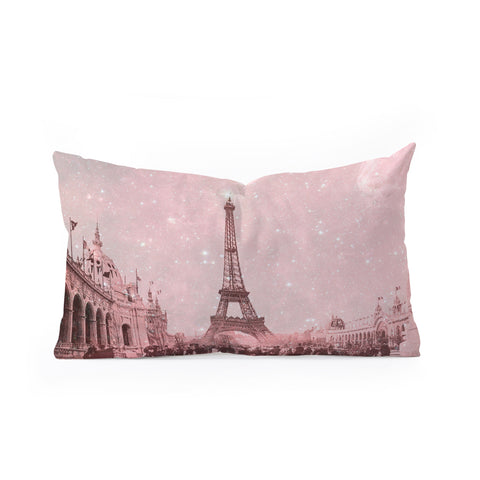 Bianca Green Stardust Covering Vintage Paris Oblong Throw Pillow