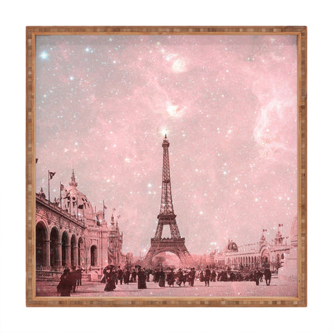Bianca Green Stardust Covering Vintage Paris Square Tray