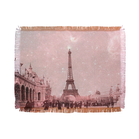 Bianca Green Stardust Covering Vintage Paris Throw Blanket