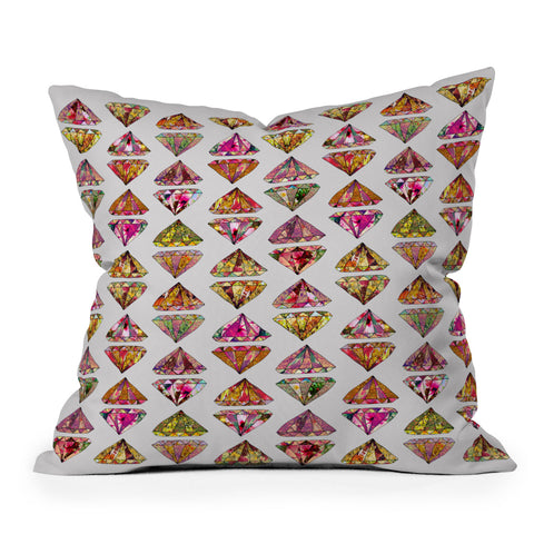 Bianca Green These Diamonds Are Forever Outdoor Throw Pillow