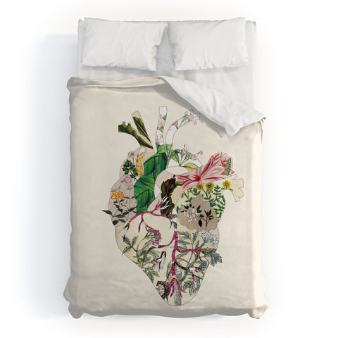 Bianca Green Vintage Botanical Heart Duvet Cover