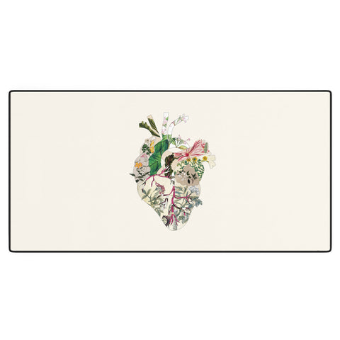 Bianca Green Vintage Botanical Heart Desk Mat