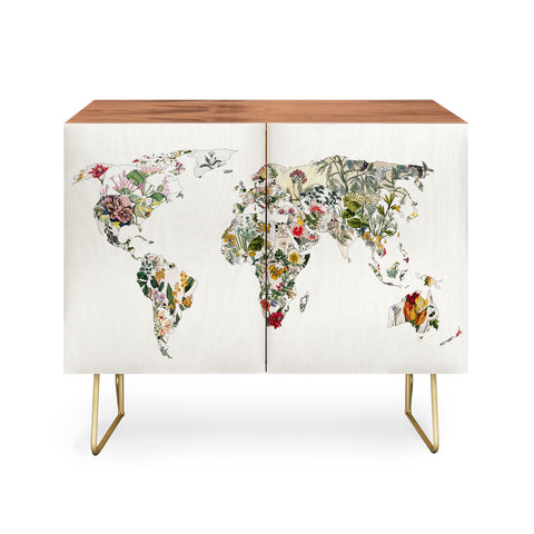 Bianca Green Vintage Botanical World Credenza