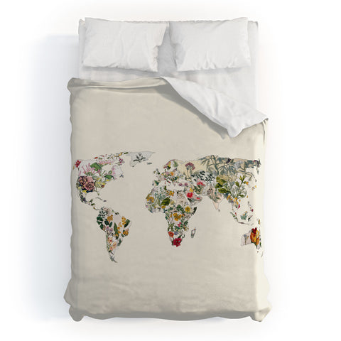 Bianca Green Vintage Botanical World Duvet Cover