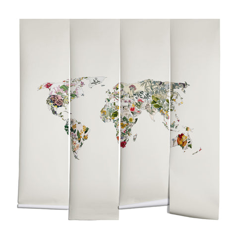 Bianca Green Vintage Botanical World Wall Mural