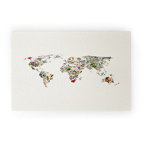 Bianca Green Vintage Botanical World Welcome Mat