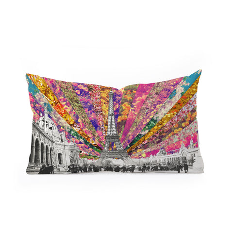 Bianca Green Vintage Paris Oblong Throw Pillow