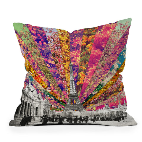 Bianca Green Vintage Paris Outdoor Throw Pillow