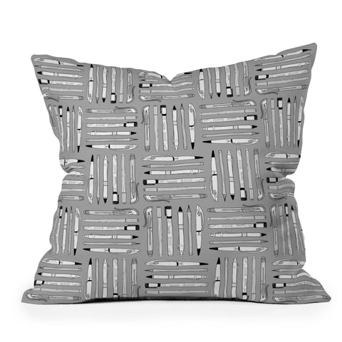 Bianca Green Weapons Of Mass Creation Grey Outdoor Throw Pillow