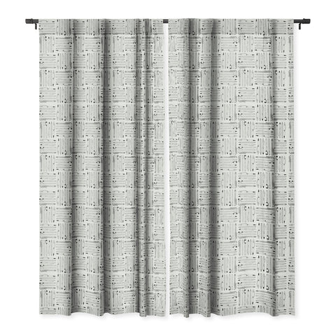 Bianca Green Weapons Of Mass Creation White Blackout Window Curtain