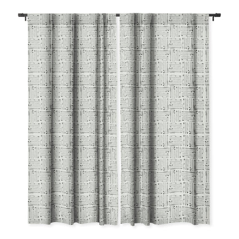 Bianca Green Weapons Of Mass Creation White Blackout Window Curtain