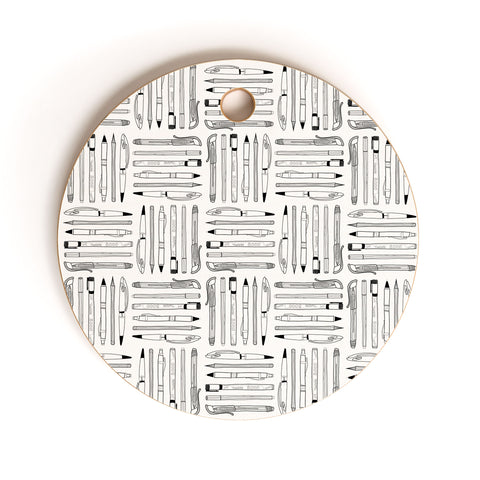 Bianca Green Weapons Of Mass Creation White Cutting Board Round