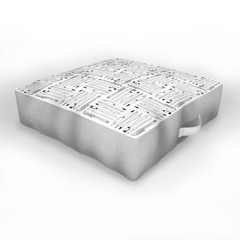 Bianca Green Weapons Of Mass Creation White Outdoor Floor Cushion