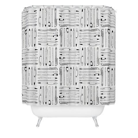 Bianca Green Weapons Of Mass Creation White Shower Curtain