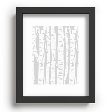 Bianca Green Woodcut Birches Recessed Framing Rectangle