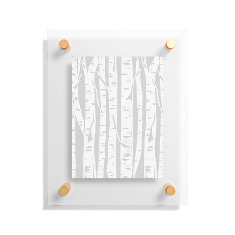 Bianca Green Woodcut Birches Floating Acrylic Print