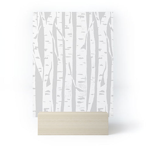 Bianca Green Woodcut Birches Mini Art Print