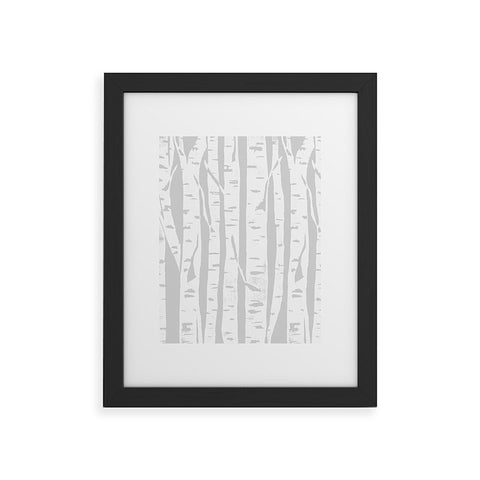 Bianca Green Woodcut Birches Framed Art Print