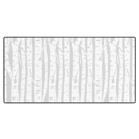 Bianca Green Woodcut Birches Desk Mat