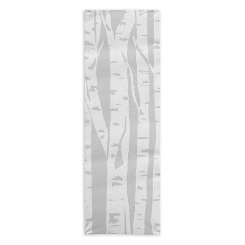 Bianca Green Woodcut Birches Yoga Towel