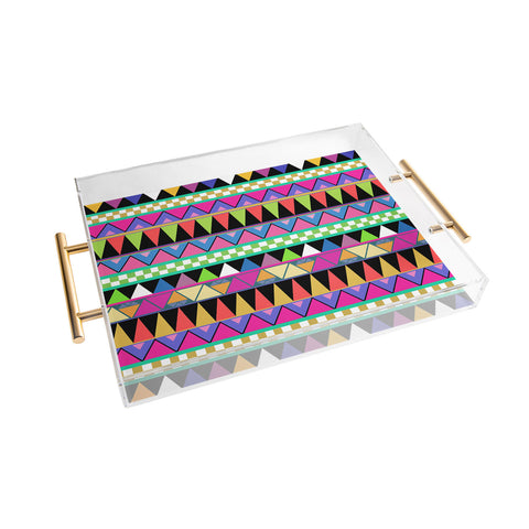 Bianca Green Zigzag Acrylic Tray
