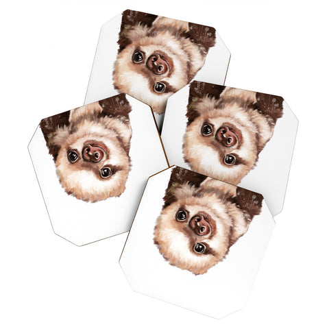 Big Nose Work Baby Sloth Coaster Set