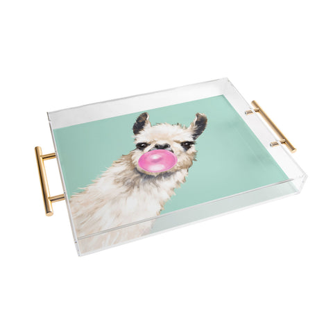 Big Nose Work Bubblegum Llama in Green Acrylic Tray
