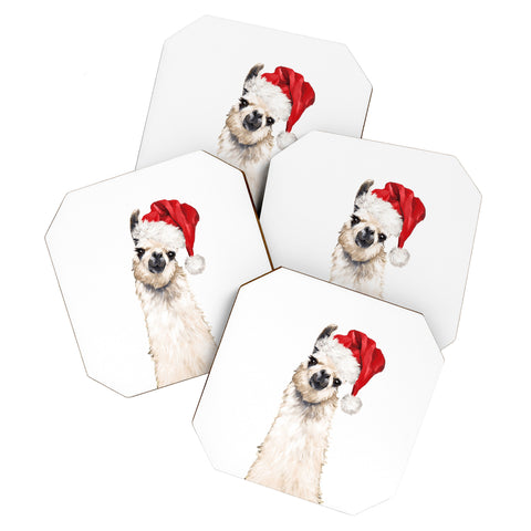 Big Nose Work Christmas Llama Coaster Set