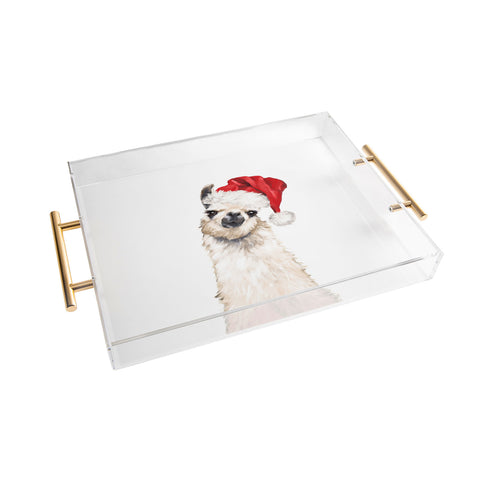 Big Nose Work Christmas Llama Acrylic Tray