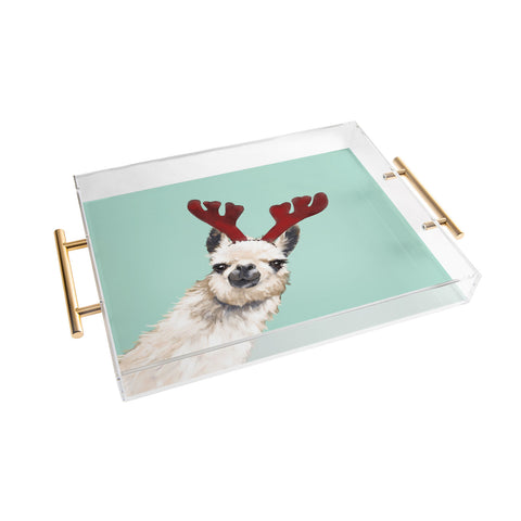 Big Nose Work Llama Reindeer Green Acrylic Tray