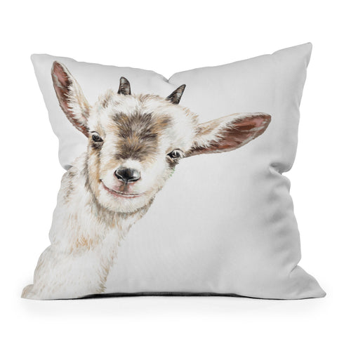 Big Nose Work Oh My Sneaky Goat Outdoor Throw Pillow