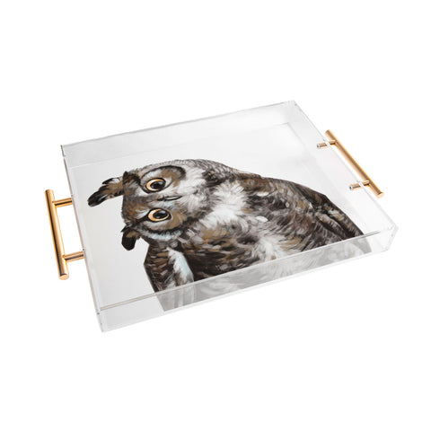 Big Nose Work Owl I Acrylic Tray