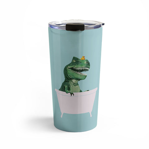Big Nose Work Playful TRex in Bathtub Travel Mug