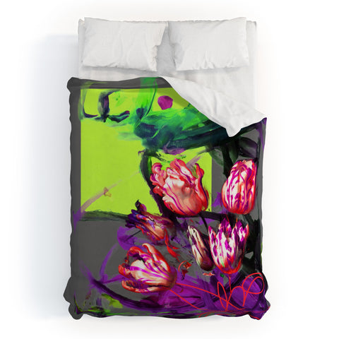 Biljana Kroll Bouquet of Tulips Duvet Cover