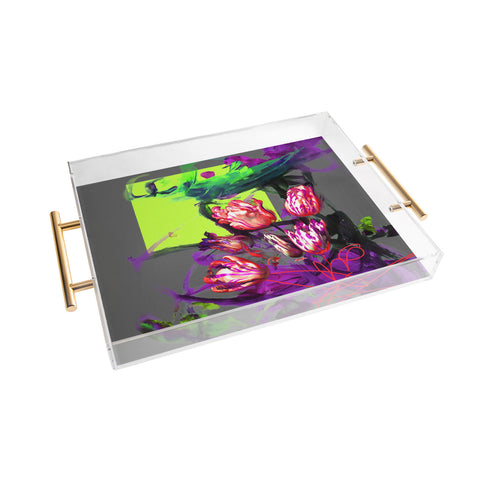Biljana Kroll Bouquet of Tulips Acrylic Tray
