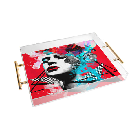 Biljana Kroll Crimson Kiss Acrylic Tray
