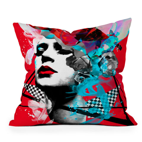 Biljana Kroll Crimson Kiss Outdoor Throw Pillow